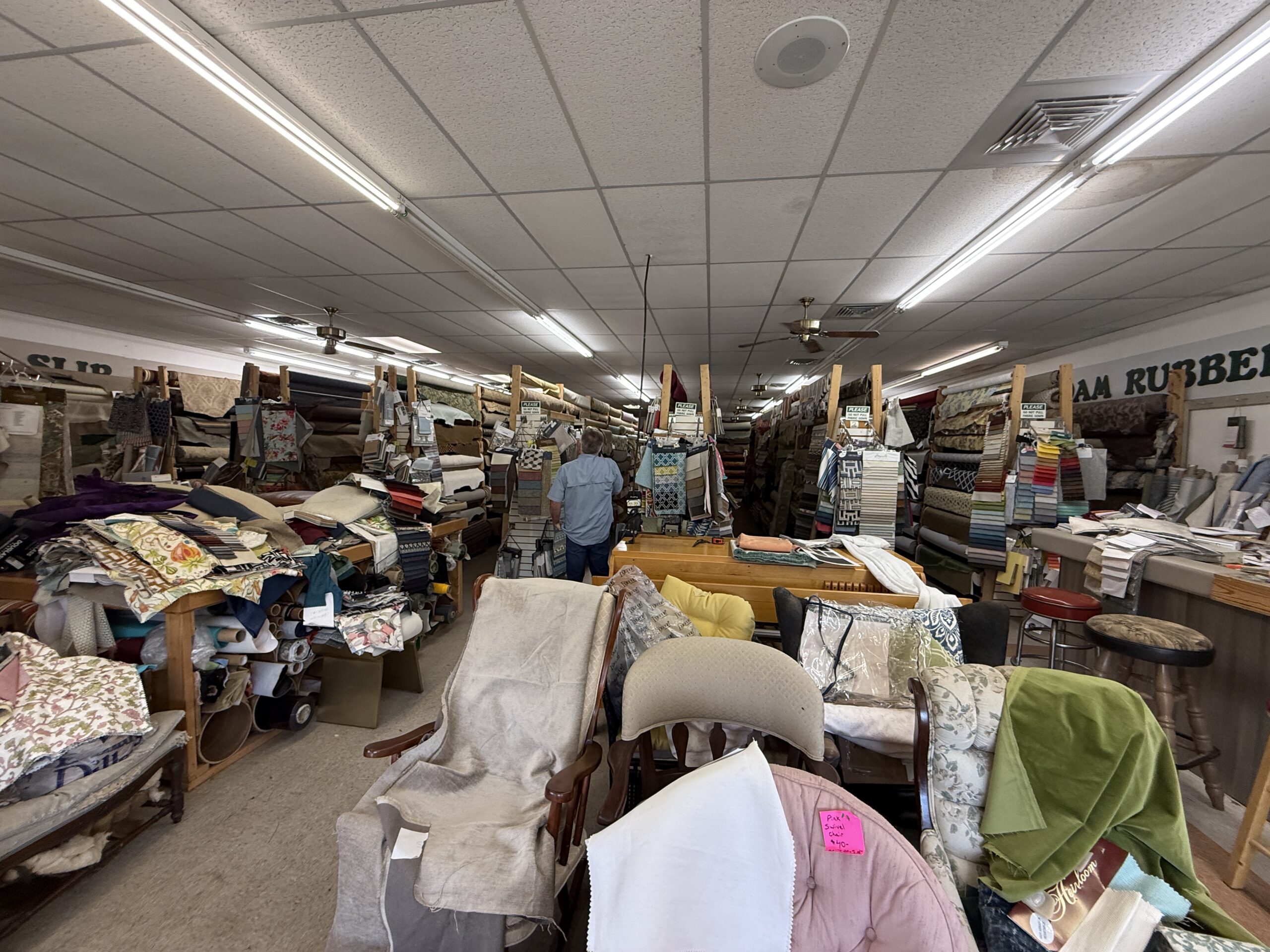 Coronet Fabric Mills storefront in Gainesville Florida