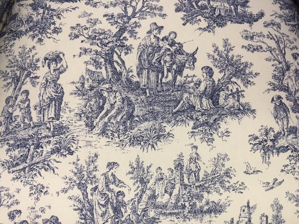 Custom reupholstered furniture pieces at Coronet Fabric Mills